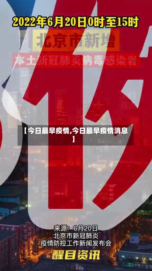 【今日最早疫情,今日最早疫情消息】