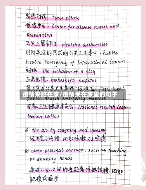 疫情来临在家/疫情呆在家里的句子