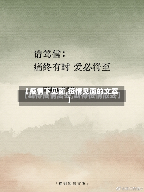 【疫情下见面,疫情见面的文案】