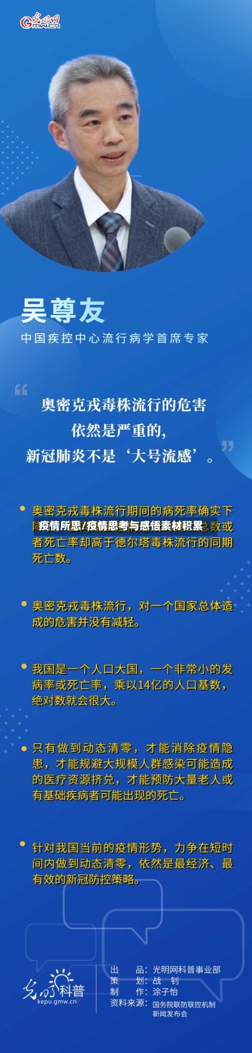 疫情所思/疫情思考与感悟素材积累