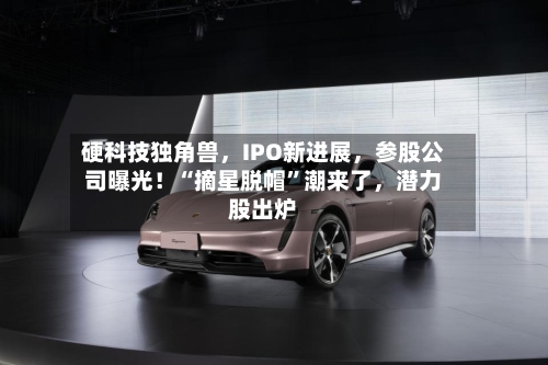 硬科技独角兽，IPO新进展，参股公司曝光！“摘星脱帽”潮来了，潜力股出炉