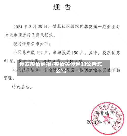 停发疫情通报/疫情关停通知公告怎么写