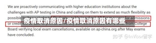 疫情取消原因/疫情取消原因有哪些