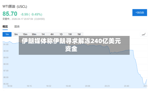 伊朗媒体称伊朗寻求解冻240亿美元资金