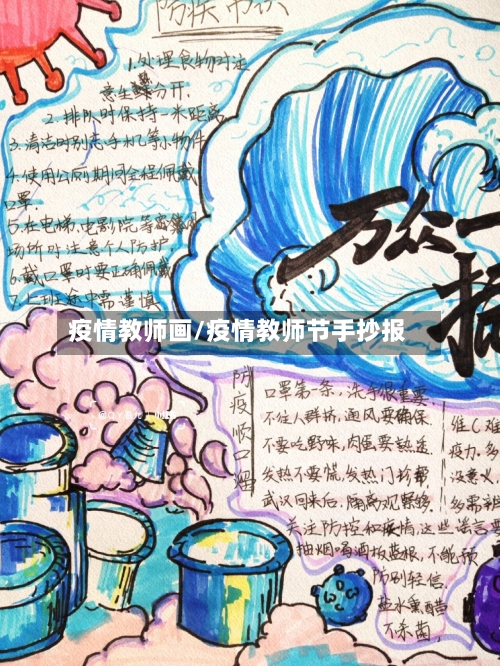 疫情教师画/疫情教师节手抄报