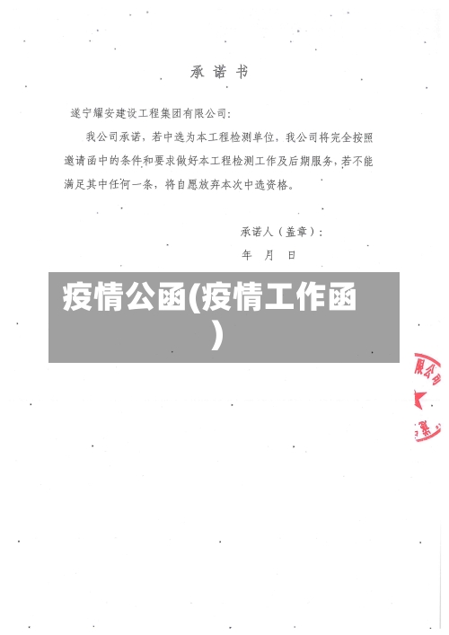 疫情公函(疫情工作函)