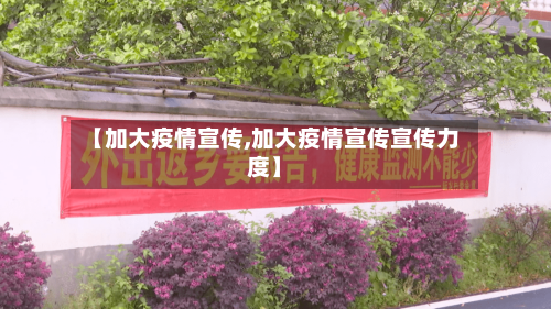 【加大疫情宣传,加大疫情宣传宣传力度】