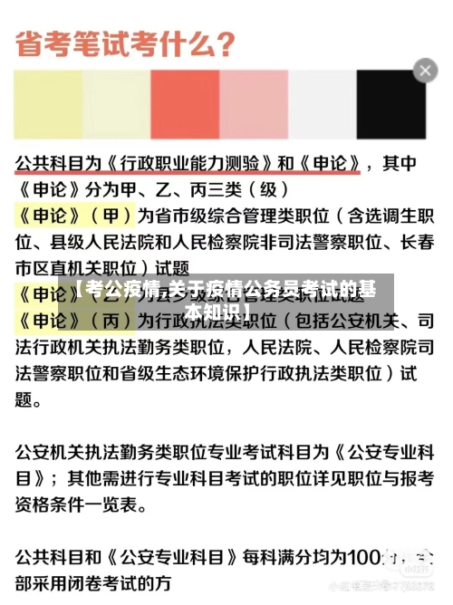 【考公疫情,关于疫情公务员考试的基本知识】