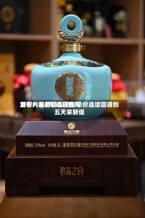 酒价内参6月10日费用发布：习酒君品领跌 总价连续回调创五天来新低