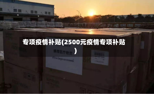 专项疫情补贴(2500元疫情专项补贴)