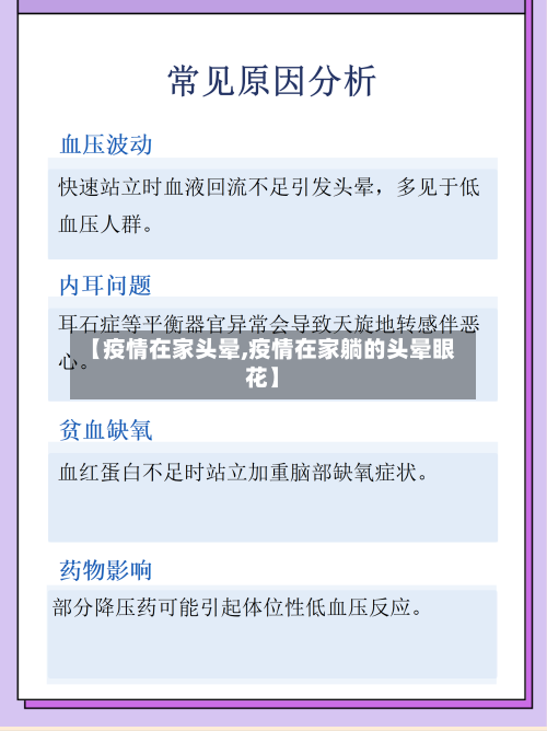 【疫情在家头晕,疫情在家躺的头晕眼花】