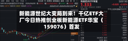 新能源世纪大变局到来!千亿ETF大厂今日热推创业板新能源ETF华宝(159076)首发