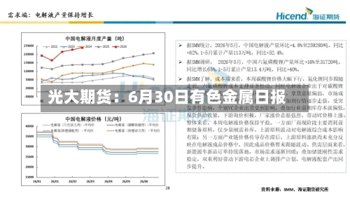 光大期货：6月30日有色金属日报