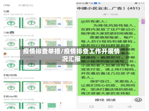 疫情排查举措/疫情排查工作开展情况汇报