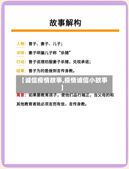 【诚信疫情故事,疫情诚信小故事】