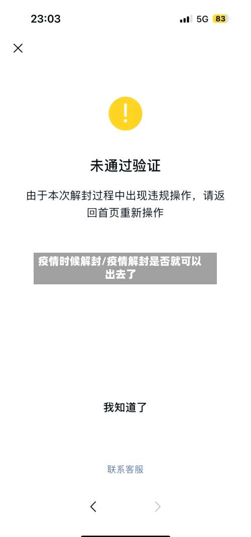 疫情时候解封/疫情解封是否就可以出去了