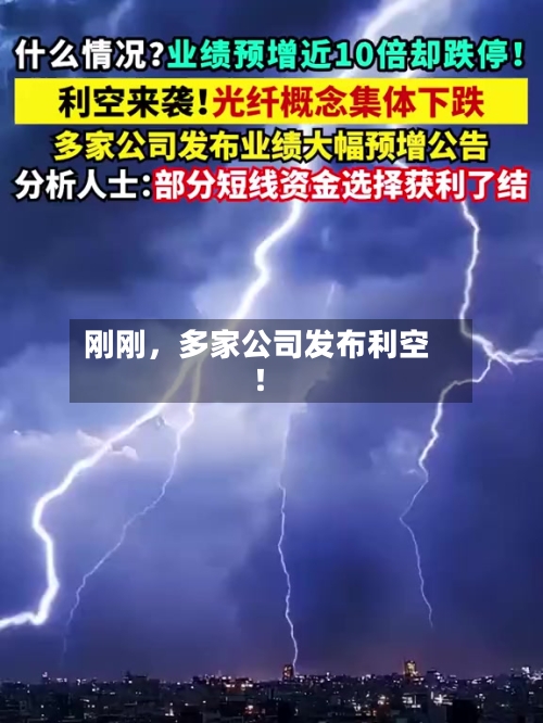 刚刚，多家公司发布利空！